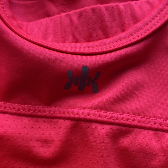 Kyodan Athletic Tank Top in Neon Pink Bright Pink and Blue Space Dye Pattern S - Picture 6 of 7